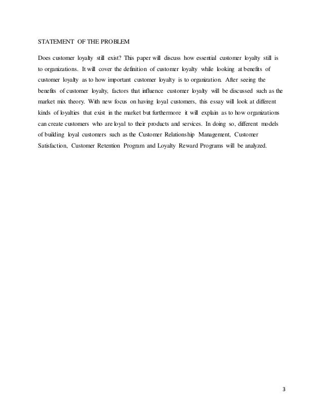 essay customer loyalty