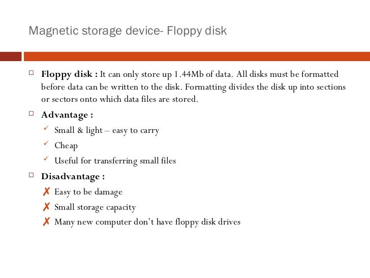 Presentation on storage device