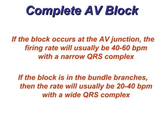 Atrioventricular Blocks - BMH/Tele | PPT | Heart and Cardiovascular ...