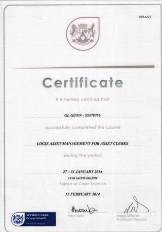 gio asset course certificate