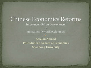 Arsalan Ahmed
PhD Student, School of Economics
Shandong University
 
