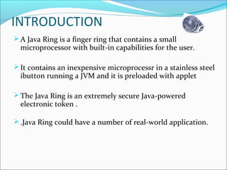 Java Ring | PPT