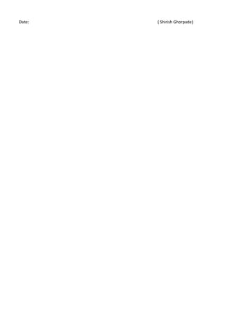 Date: ( Shirish Ghorpade)
 