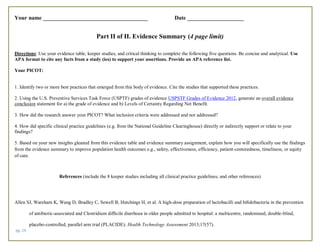 Evidence Table & Evidence Summary form RSMITH | PDF