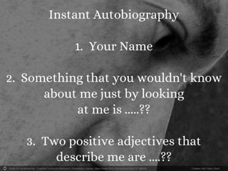 Photo by spratmackrel - Creative Commons Attribution-ShareAlike License https://www.flickr.com/photos/30591976@N05 Created with Haiku Deck
 