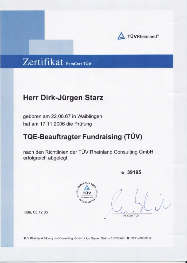 Certificate Total Quality Excellence Management Tuv Consulting