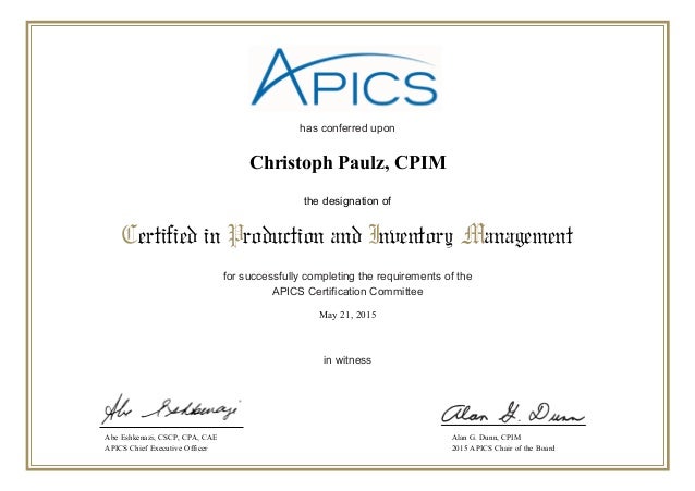 APICS_CPIM_Original_Certificate_A4