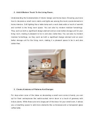 5 Amazing Ideas To Decorate Your Small Room.docx.pdf
