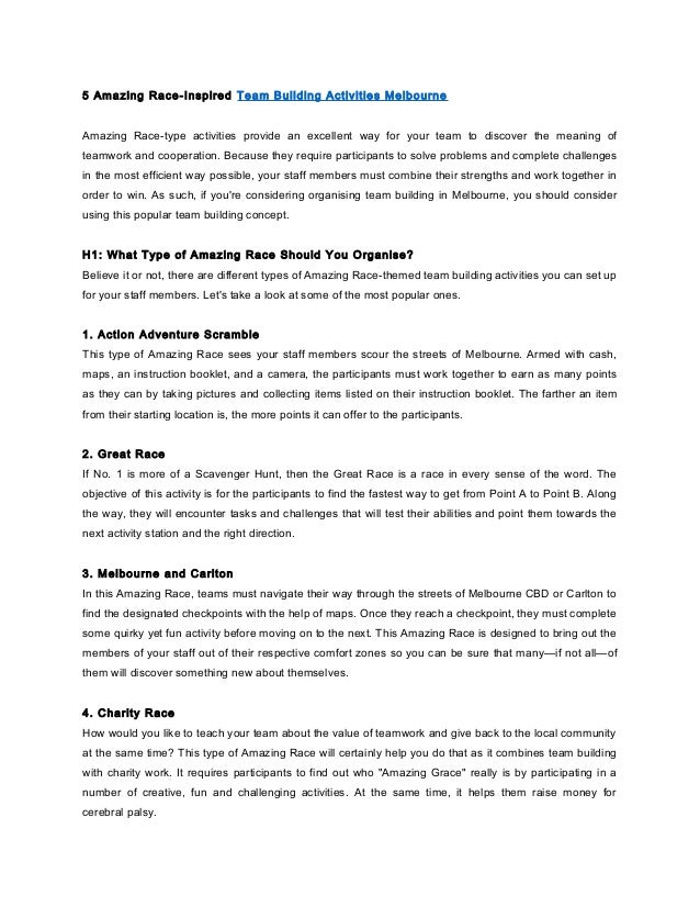 5 Amazing Race Inspired Team Building Activities Melbourne