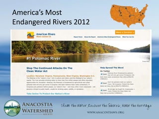 America’s Most
Endangered Rivers 2012
 