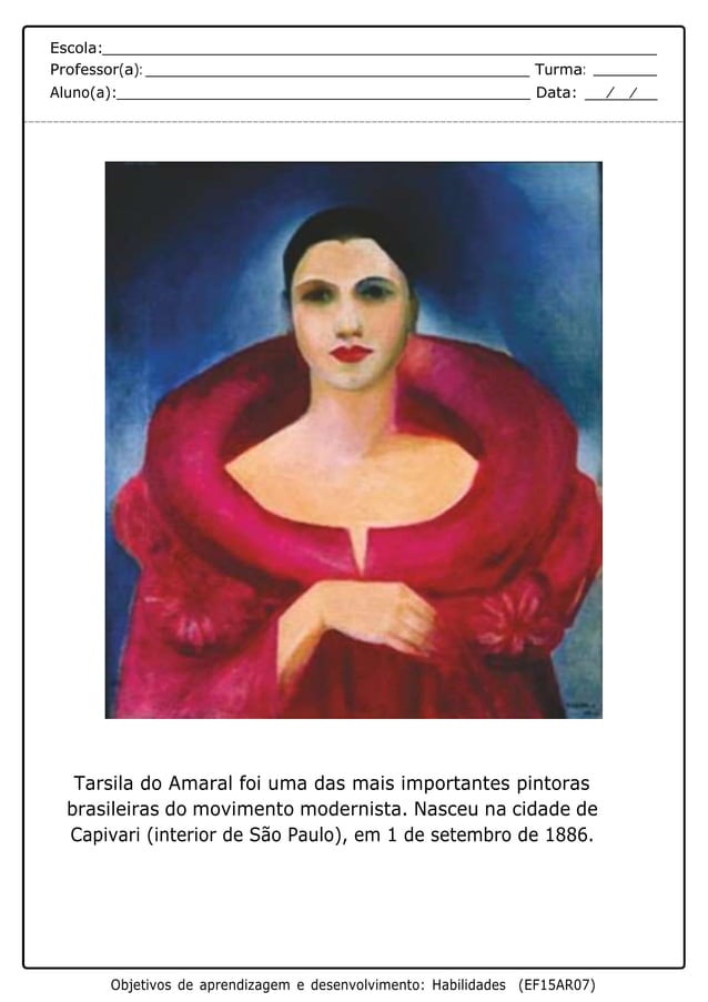 ATIVIDADE DE ARTE PARA O 5º ANO DO Ensino Fundamental | DOCX | Education