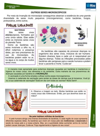 Ensino de 5ano CIENCIAS, historias e suas doenças.pdf