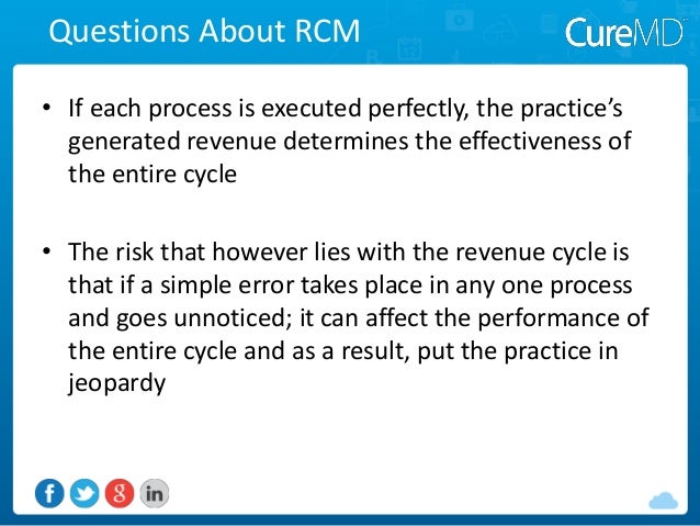 revenue management of gondolas maintaining the balance be Healthcare revenue cycle management begins at the time a patient makes an appointment, and continues to the point when there is a zero balance on the patient’s account coding and billing is a multi-faceted area not limited to the back-end function of the practice. revenue management of gondolas maintaining the balance be Healthcare revenue cycle management begins at the time a patient makes an appointment, and continues to the point when there is a zero balance on the patient’s account coding and billing is a multi-faceted area not limited to the back-end function of the practice.