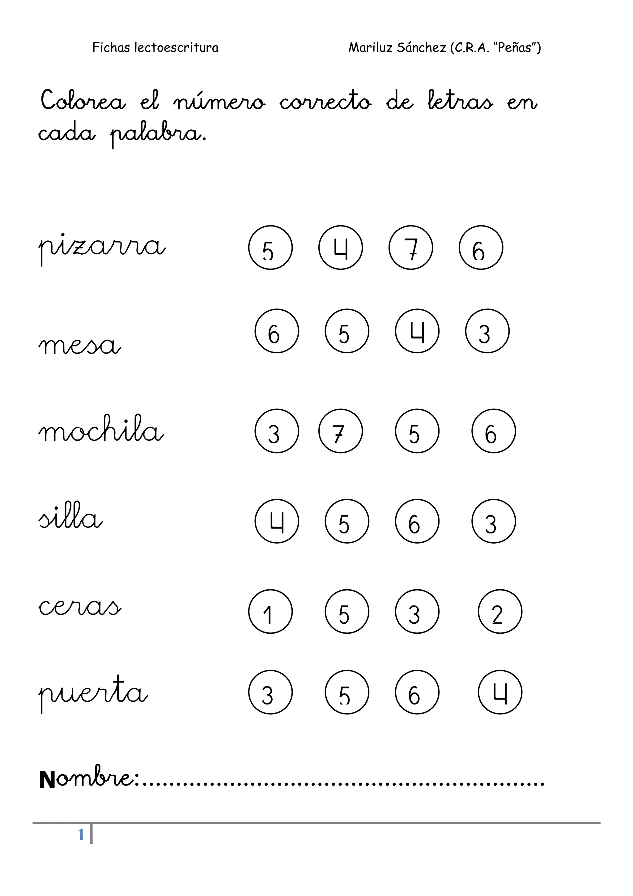 FICHAS LECTOESCRITURA 5 A os PDF fichas-lectoescritura-5-a-os-pdf