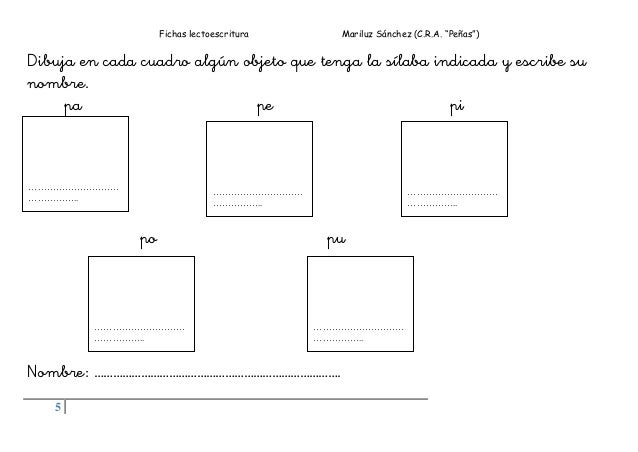 Featured image of post Fichas Lectoescritura 5 A os Pdf
