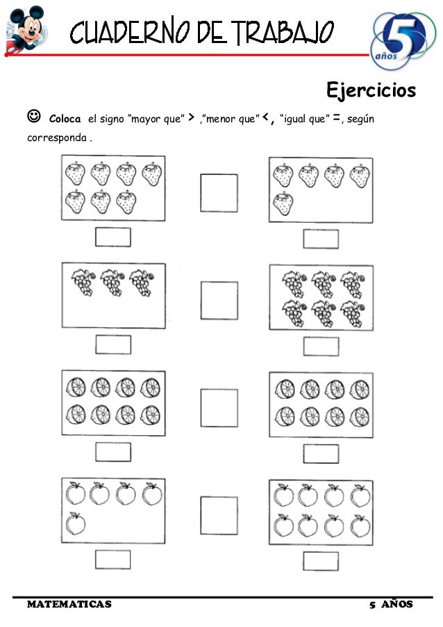 Cuaderno de Trabajo III - 5 Años Matematica