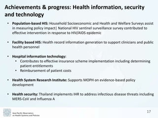 APO The Kingdom of Thailand Health System Review (Health in Transition ...
