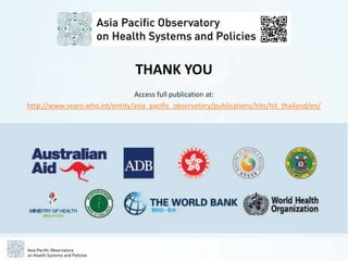 APO The Kingdom of Thailand Health System Review (Health in Transition ...