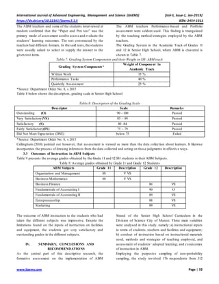Appraising the Implementation of the Accountancy, Business and ...