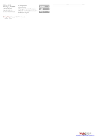 P.O. Box 53315
Washington, D.C. 20009
Tel: 202-745-1001
Fax: 202-745-1119
Email Polaris Project
PolicyAdvocacy
Client Services
Training and TechnicalAssistance
Public Outreach and Communications
Fellowship Program
Privacy Policy | Copyright 2013 Polaris Project.
Sitemap Login
converted by Web2PDFConvert.com
 