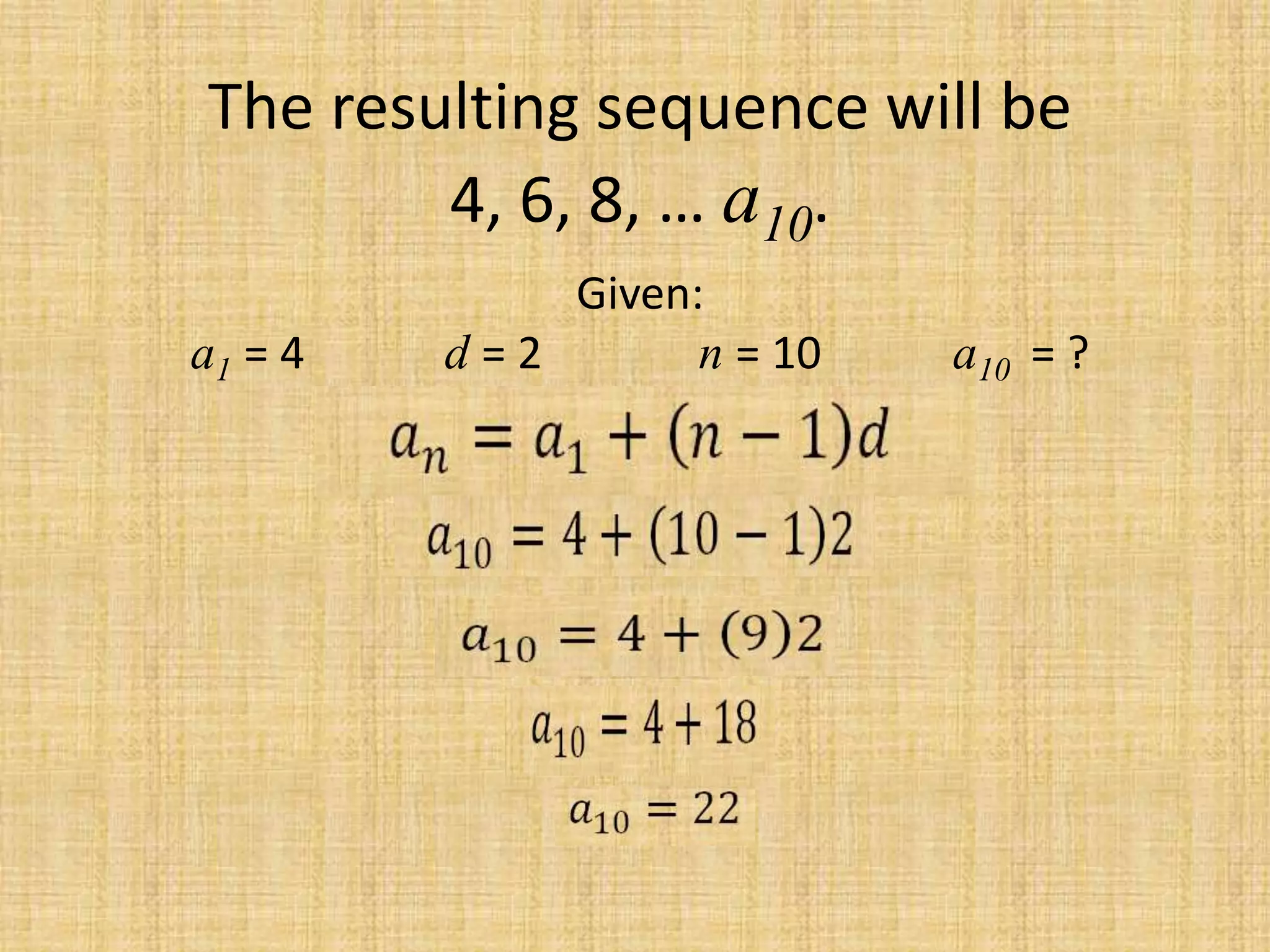 Arithmetic Sequence: Finding the nth Term | PPTX