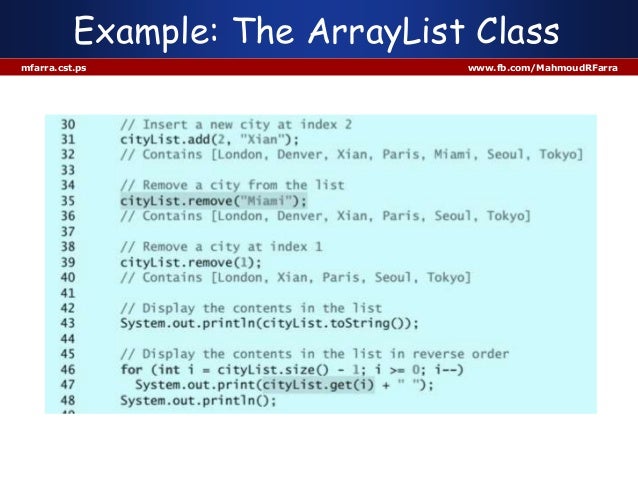 5 Array List, data structure course