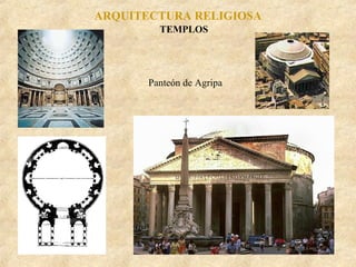 ARQUITECTURA RELIGIOSA
TEMPLOS

Panteón de Agripa

 