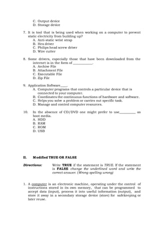 Parma Sampling Computer Divice Example Questions 5 assessment instrument evidence_ tos_ written t_est_etc | DOCX