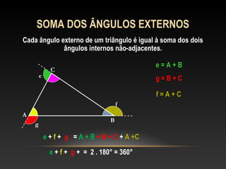 5º aula soma dos ângulos de um triângulo | PPT