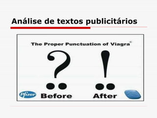 Análise de textos publicitários
 