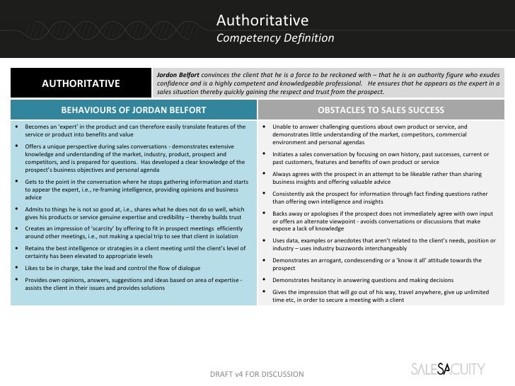 5 authoritative competency