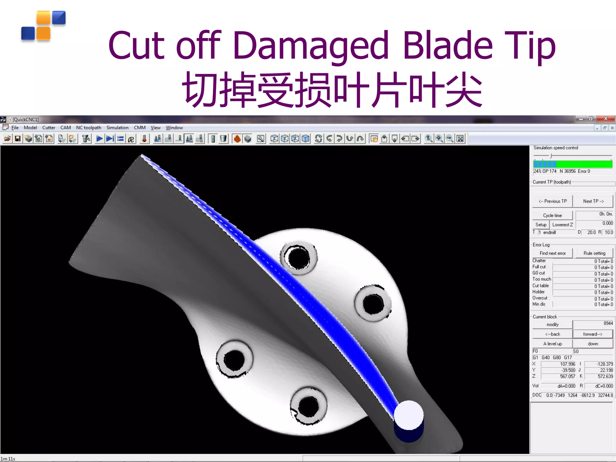 Confidential © 2016 All rights reserved
Singapore Institute of Manufacturing Technology Slide 52
Cut off Damaged Blade Tip
切掉受损叶片叶尖
 