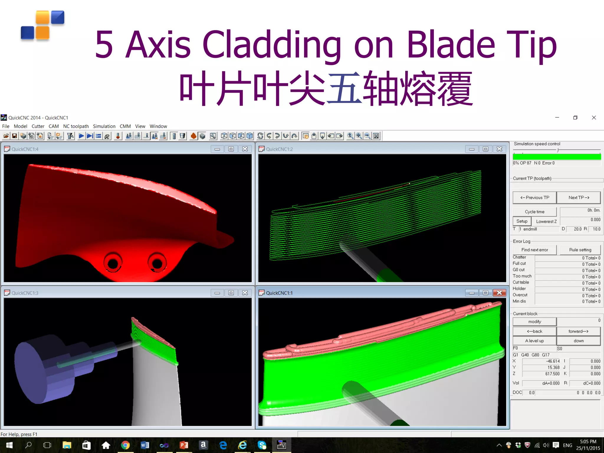 Confidential © 2016 All rights reserved
Singapore Institute of Manufacturing Technology Slide 58
5 Axis Cladding on Blade Tip
叶片叶尖五轴熔覆
 