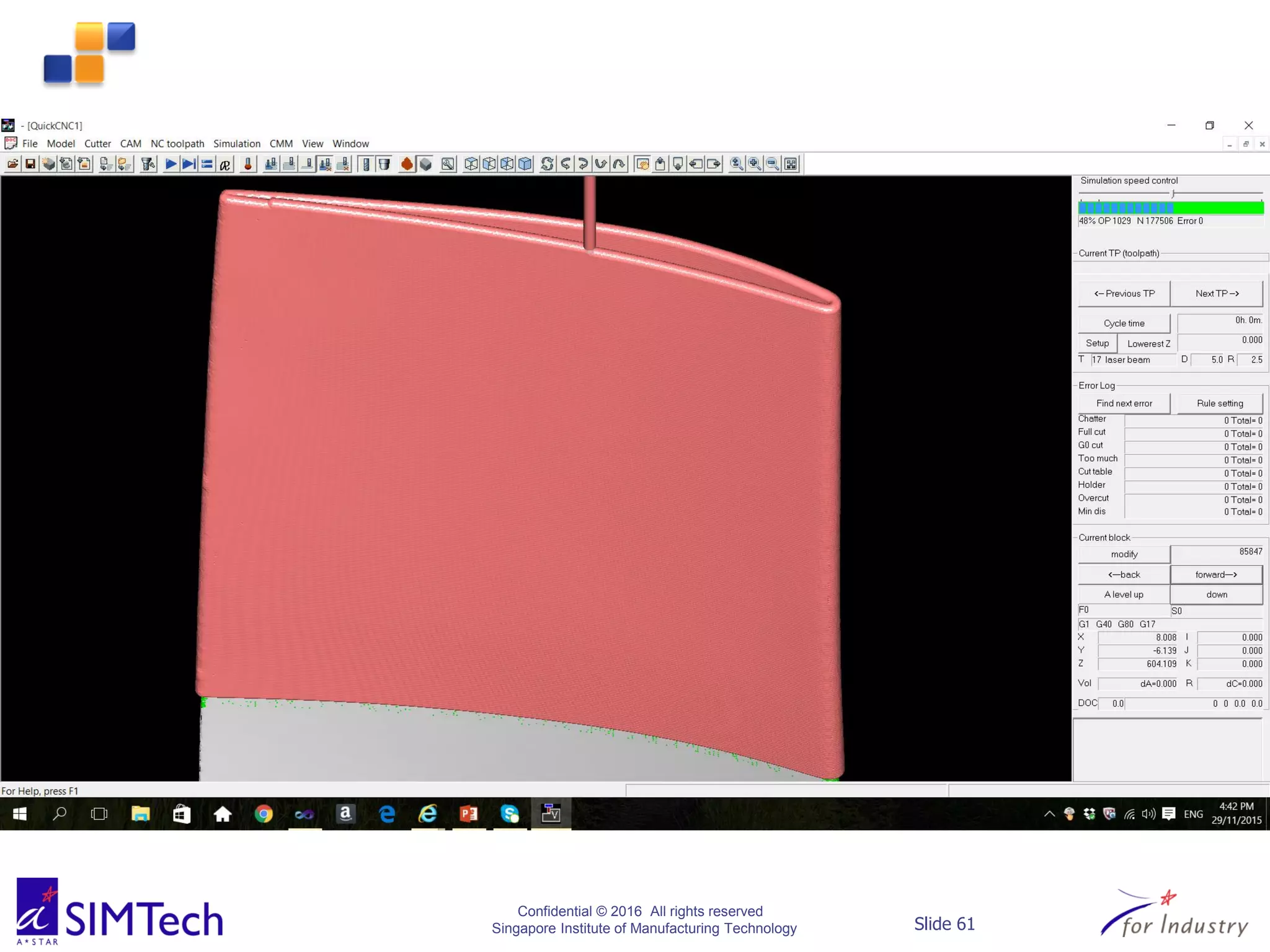 Confidential © 2016 All rights reserved
Singapore Institute of Manufacturing Technology Slide 61
 