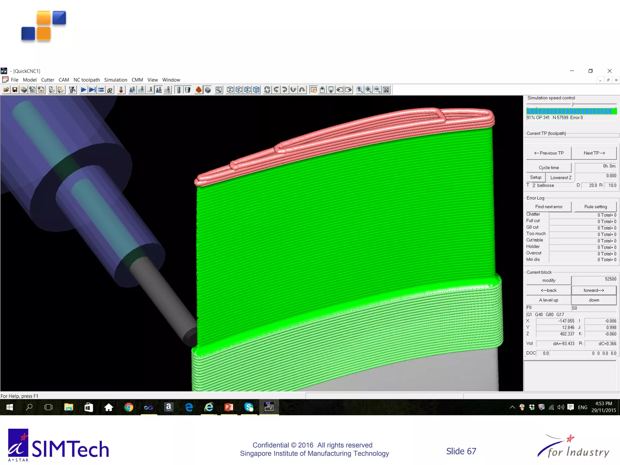 Confidential © 2016 All rights reserved
Singapore Institute of Manufacturing Technology Slide 67
 
