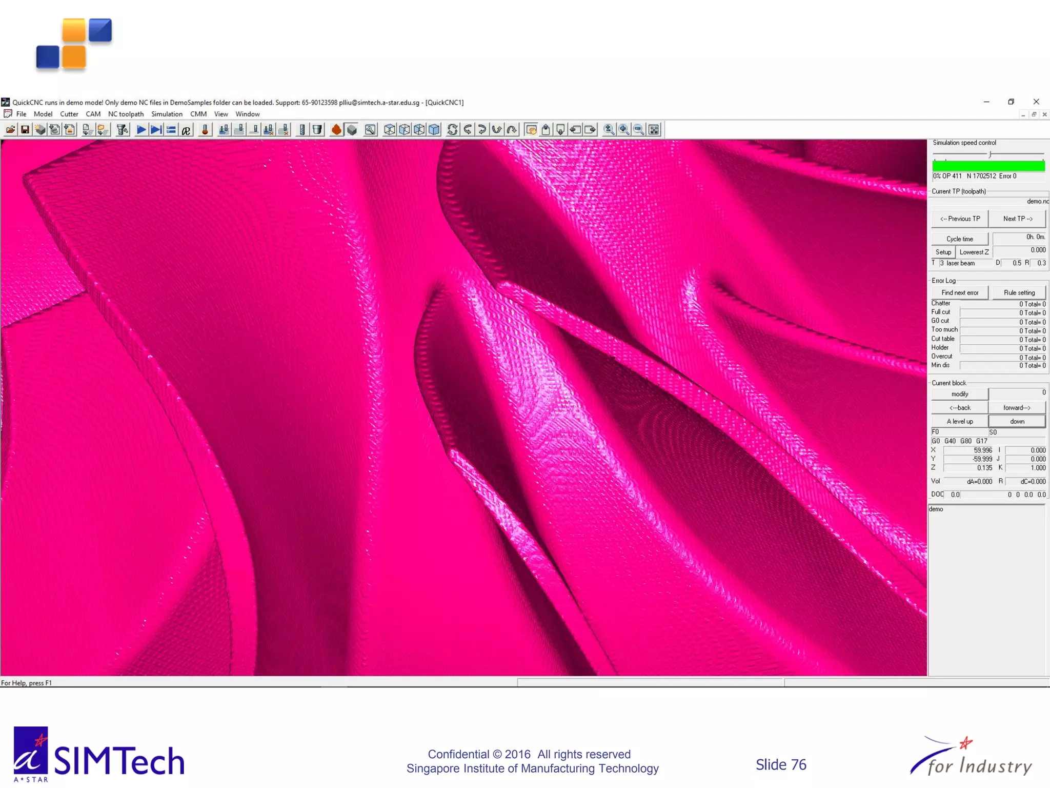 Confidential © 2016 All rights reserved
Singapore Institute of Manufacturing Technology Slide 76
 