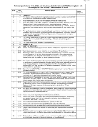 5 Axis VMC Machine Technical Specification test | PDF