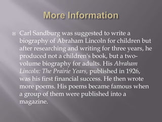 5B Carl Sandburg | PPTX
