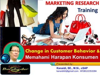 Training
Change in Customer Behavior &
Memahami Harapan Konsumen
Indonesia
 