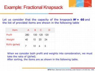5b.Greedy Technique - Fractional Knapsack+Coin change Problem.pptx