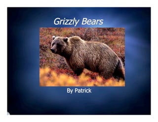 Grizzly Bears




   By Patrick
 