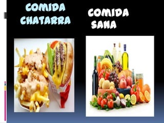 Comida
chatarra

Comida
sana

 