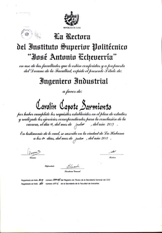 Bachelor´s degree Certificate