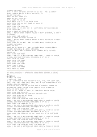 AISWEB - BOLETIM PERSONALIZADO - 28/12/2014 às 14:55:54 UTC - Total de Páginas: 64
página 23 de 64 :: IP 189.62.162.43
DO FL200 INCLUSIVE)
SBGO: W7 ISIBI DCT LOKAR DCT RPR W30 ULD W11 ( RMK: 1- ESPACO
AEREO INFERIOR ABAIXO DO FL200 EXCLUSIVE, 2-
SBR425 UTILIZADA)
SBGO: RCL UZ25 CORVO UZ46
SBCN: RCL UZ25 CORVO DCT
SBVT: DORLU W53 MCA W6
SBVT: DORLU UZ37 CXI UL340 VUPIP UL206
SBFZ: UBRIR UZ23 BHZ UW13 OBGEL DCT ABUCU DCT
SBBE: UKBEV UZ26
SBUL: UKBEV UZ26 KEXIT DCT
SBUL: UKBEV DCT RPR W30 (RMK: 1- ESPACO AEREO INFERIOR ACIMA DO
FL200 INCLUSIVE)
SBUL: W7 OBDOK DCT LOKAR DCT RPR W30
(RMK: 1- ESPACO AEREO INFERIOR ABAIXO DO FL200 EXCLUSIVE, 2- SBR425
UTILIZADA)
SBUR: UKBEV UZ26 KEXIT DCT
SBUR: W7 OBDOK DCT LOKAR DCT RPR W30
(RMK: 1- ESPACO AEREO INFERIOR ABAIXO DO FL200 EXCLUSIVE, 2- SBR425
UTILIZADA)
SBUR: UKBEV DCT RPR W30 ( RMK: 1- ESPACO AEREO INFERIOR ACIMA
DO FL200 INCLUSIVE)
SBRP: RCL UZ25
SBRP: BGC DCT MUKNU DCT ( RMK: 1- ESPACO AEREO INFERIOR ABAIXO
DO FL200 EXCLUSIVE, 2- SBR425 UTILIZADA)
SBRP: RCL W30 ( RMK: 1- ESPACO AEREO INFERIOR ACIMA DO FL200
INCLUSIVE)
SBBH: USAMO UZ14 UTPIN
(RMK: 1- EM CASO DE ATIVACAO DAS AREAS: SBR421, SBR431 OU SBR434
UTILIZAR SID TRNS VUMEV PARA INTERCEPTAR A AWY UZ14)
SBBH: UBRIR W45 OPKES
SBCF: UBRIR UZ23 OPKES
SBCF: UBRIR W45 OPKES
SBGL: VULET UZ42 ESORU
SBGL: VULET W7 ESORU
SBRJ: DORLU UZ37 VUREP
SBRJ: DORLU W53 VUREP
SAO PAULO/GUARULHOS - GOVERNADOR ANDRE FRANCO MONTORO,SP (SBGR)
AGA
Z1752/2014
B) 08/01/15 00:00
C) 04/03/15 23:59
E) AD - ACFT TKOF DE SBGR COM DEST A SBJV, SBCY, SBSR, SBNF, SBFL,
SBCT, SBAR, SBMO, SBRF, SBJP, SBSV, SBIL E SBPS DEVERAO SEGUIR PELA
SEGUINTE RTE PREFERENCIAL:
SBJV:NIBGA UW24 CLARO DCT CTB DCT (RMK: A NAVEGACAO DEVERA SER
AJUSTADA DE FORMA A CRUZAR A PSN CLARO NO FL200 OU ABAIXO)
SBCY: SCB UM782 ILNIM DCT
SBSR: SCB UZ21 MOMVA DCT ENACT DCT (RMK:FL200 MAX EM ENACT)
SBNF: NIBGA UW24 BROCK DCT
SBNF: CURSE UM792 PNG DCT (RMK:EOBT BTN 0030-1040)
SBFL: CURSE UM792 PNG DCT PONCA
SBCT: DORMI UL310 ORANA
SBAR: USAMO UZ14 GAXUB DCT POSMU UZ36 SVD UZ17
(RMK: 1- EM CASO DE ATIVACAO DAS AREAS: SBR421, SBR431 OU SBR434
UTILIZAR SID TRNS VUMEV PARA INTERCEPTAR A AWY UZ14)
SBMO: USAMO UZ14 ELEFA DCT ARU DCT
(RMK: 1- EM CASO DE ATIVACAO DAS AREAS: SBR421, SBR431 OU SBR434
UTILIZAR SID TRNS VUMEV PARA INTERCEPTAR A AWY UZ14)
SBRF: USAMO UZ14 AVILA UW10 ZIPAR
(RMK: 1- EM CASO DE ATIVACAO DAS AREAS: SBR421, SBR431 OU SBR434
UTILIZAR SID TRNS VUMEV PARA INTERCEPTAR A AWY UZ14)
SBJP: USAMO UZ14 SILUB DCT BHZ UW13 MUDOL UZ30 AVILA UW10 ZIPAR
DCT
(RMK: 1- EM CASO DE ATIVACAO DAS AREAS: SBR421, SBR431 OU SBR434
UTILIZAR SID TRNS VUMEV PARA INTERCEPTAR A AWY UZ14)
SBSV: USAMO UZ14 GAXUB DCT POSMU UZ36 MUMAS
(RMK: 1- EM CASO DE ATIVACAO DAS AREAS: SBR421, SBR431 OU SBR434
UTILIZAR SID TRNS VUMEV PARA INTERCEPTAR A AWY UZ14)
SBIL: USAMO UZ14 GAXUB DCT POSMU UZ36 MARSU DCT
(RMK: 1- EM CASO DE ATIVACAO DAS AREAS: SBR421, SBR431 OU SBR434
 