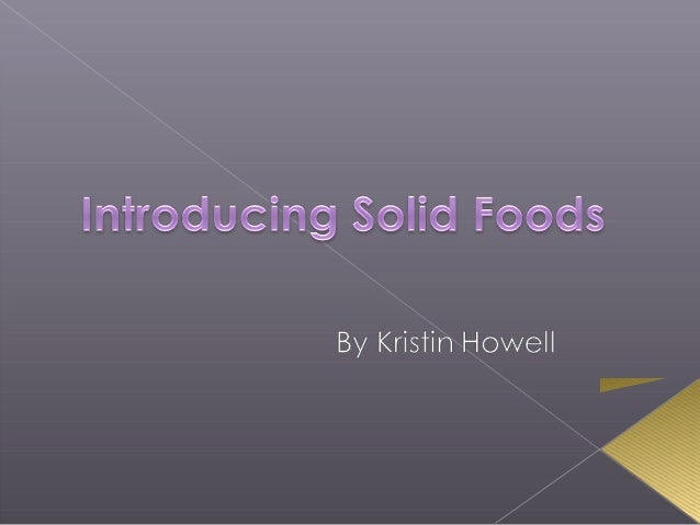 introducing solid foods