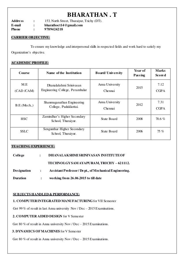 Professor Resume Gorgeous ASSISTANT PROFESSOR BHARATHAN RESUME Professor Resume Gorgeous ASSISTANT PROFESSOR BHARATHAN RESUME