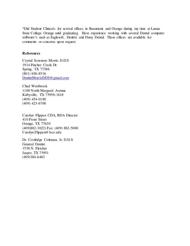 general dentist resumes