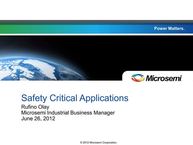 Safety Critical Applications of FPGAs | PPT