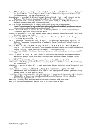 BACTERIOPHAGE THERAPY IN AQUACULTURE – FRIEND OR FOE | PDF