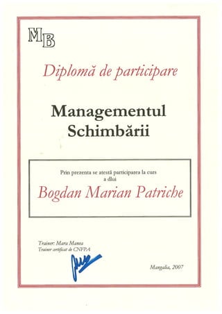 Change management - Diploma 2007